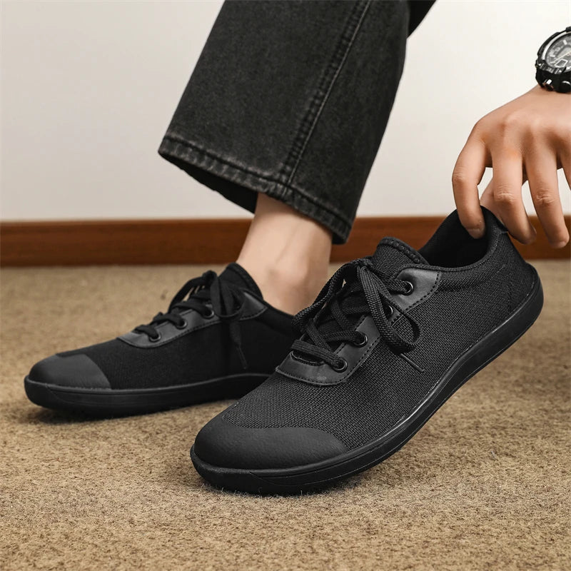 Wide Toe Men's Shoes Women's Wide and Minimalist Barefoot Sports Shoes Rubber Outsole with Loose Sole | Best Relaxing Large Size