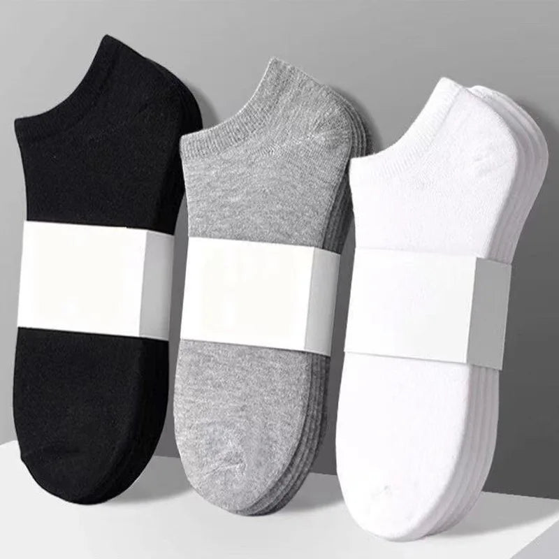 10pairs / Low Black And White Gray Men's Socks Men's Men's Socks Breathable Sports Socks Men's Short Socks Women's Socks EU37-44