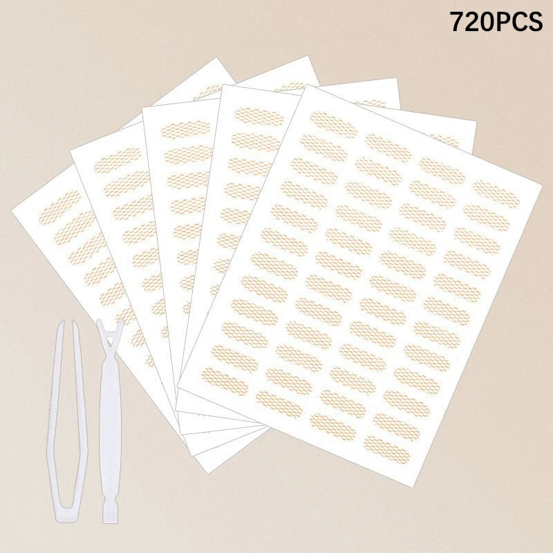 Natural Eye-Lift Mesh-Lace Transparent Invisible Self-adhesive Eyelid Tapes Stickers Women Invisible Double-fold Eyelid Stickers