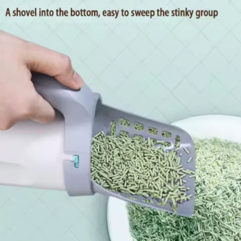 Cat Litter Shovel Scoop with Refill Bag For Pet Filter Clean Toilet Garbage Picker Cat Supplies Cat Litter Box Self Cleaning