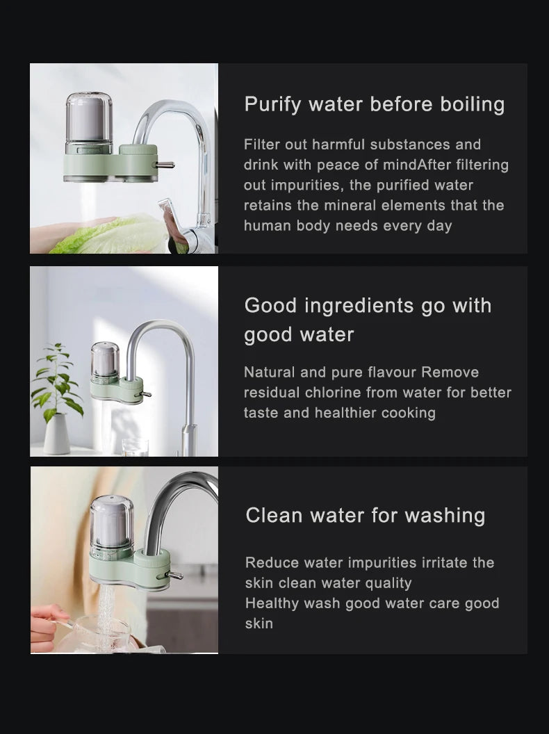 Healthy Faucet Water Filter System - Tap Water Purifier Filter Water Purifying Device For Home Kitchen ,Faucet Mount Filter
