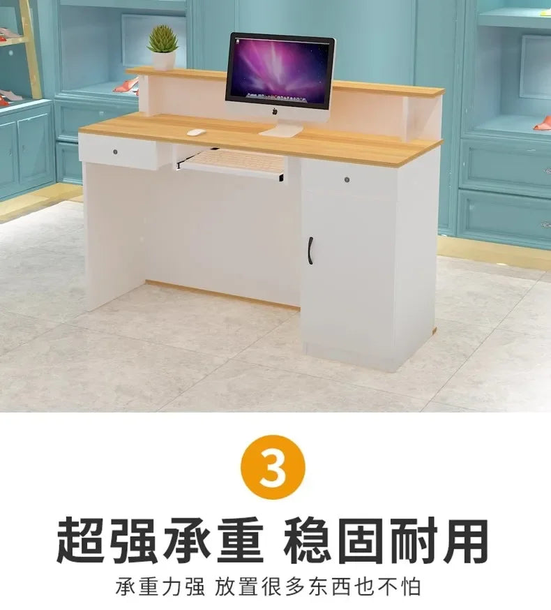 Modern Salon Bar Counter Simple Beauty Small Clinic Hair Salon Reception Desk Escritorio De Recepcion Commercial Furniture