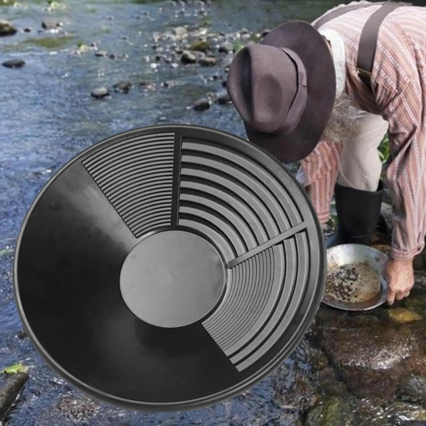 Gold Pan Metal Detection Tool Plastic Sieve Golds Pan Mining Tool Plastic Bowl Prospecting River Wash Gold Panning Equipment