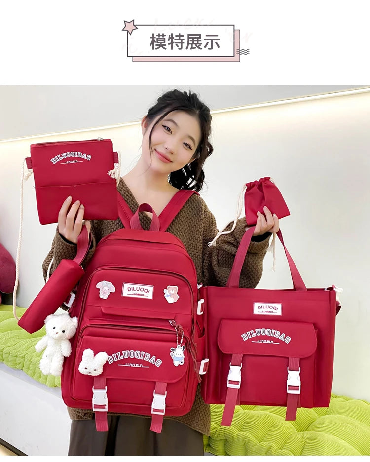Backpacks Tuition Bag Pencil Case Crossbody Bag High Capacity School Bags 2024 Hot Sale for Girls and Boys Mochilas Escolares