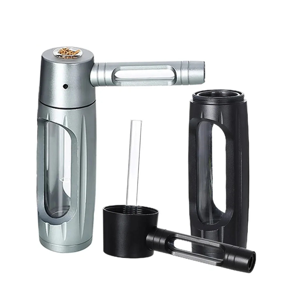 Handheld Smoking Pipe Grass Hookah Set with Dry Burning Glass Tobacco Bowl Cigarette Filters Shisha Pipes Smoke Accessories