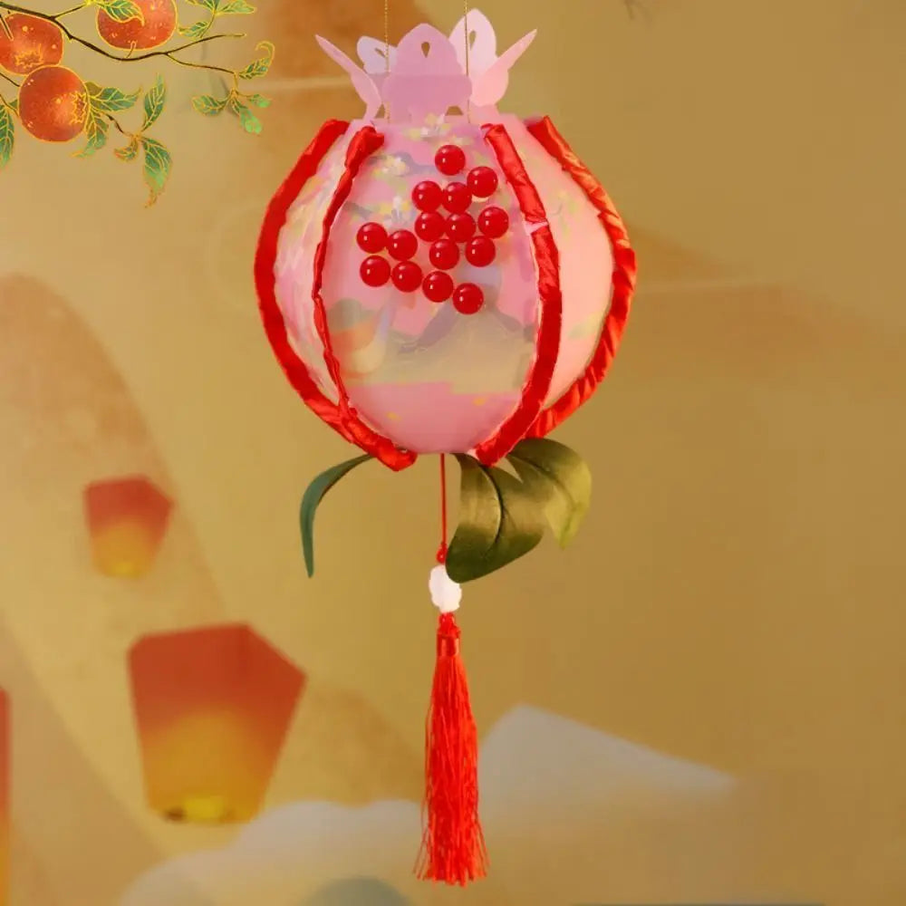 Rabbit Pomegranate Lantern Glowing Chinese Style Mid-Autumn Lanterns Handmade DIY Handheld Lanterns Mid Autumn Festival