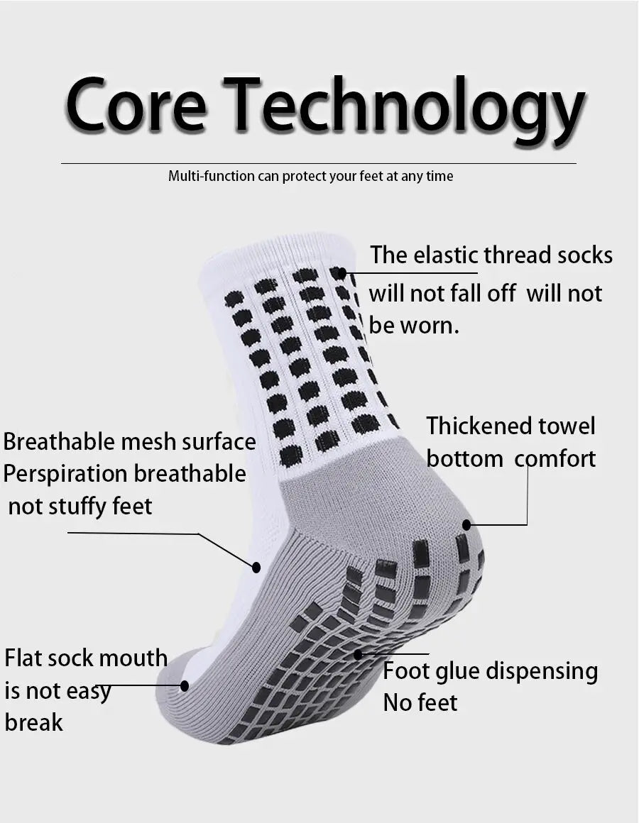4 Pieces Football Accessories Outdoor Football Socks Non-slip Sports Socks Bandages   Shin Pads Calf Compression Socks