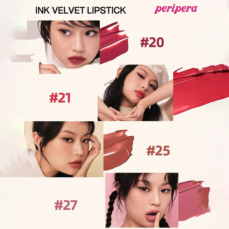 K-beauty Ink Velvet Lipstick high-pigment and long-wearing, weightless, gluten-free, paraben-free, velvet-matte, long-lasting