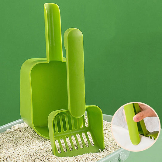 Cat Litter Scoop Plastic Cat Litter Shovel With Base Self Cleaning Cat Litter Box Shovel Kitten Toilet Clean Tools Cat Supplies