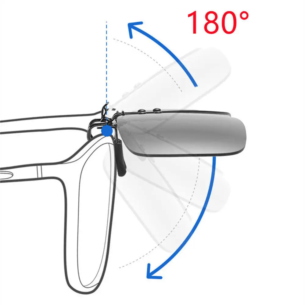 Polarized Sunglasses Men Clip On Yellow Lenses Night Vision Rimless Rectangle Sun Glasses Anti-glare UV400 Goggles 2026 Eyepiece