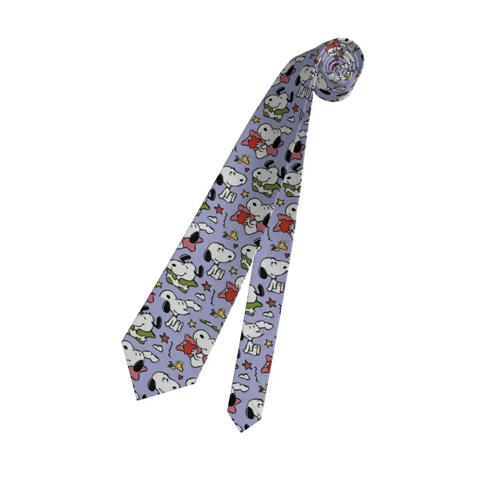 Snoopys & Woodstock Smile Giggle Laugh Neckties Silk 8 cm Neck Tie for Mens Shirt Accessories Cravat Wedding Accessories Office