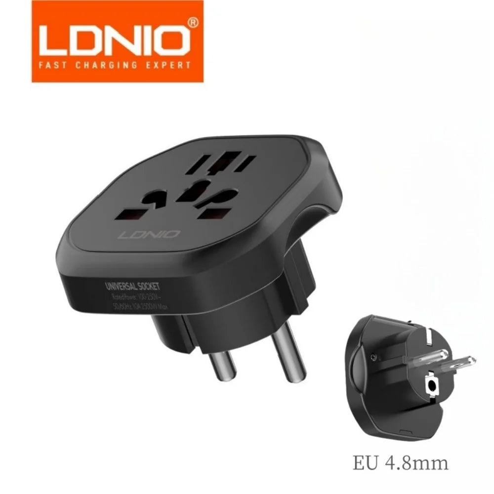LDNIO Universal Travel Adapter EU KR Plug Adaptor To UK US AU European To American UK Plug 48mm Converter For Travel Accessories