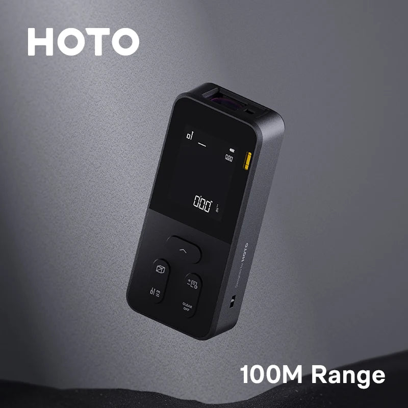 HOTO Laser Measure ECO 7 modes Measuring Distance 100M 2 Inch HD Display Laser Digital Tape Rangefinder