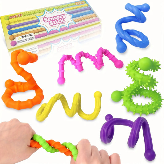 Fidget Toys Sensory Sticks Autism Textured Calming Sensory Toys Classroom Student Anxiety Relief Travel Activity Relaxation Toys