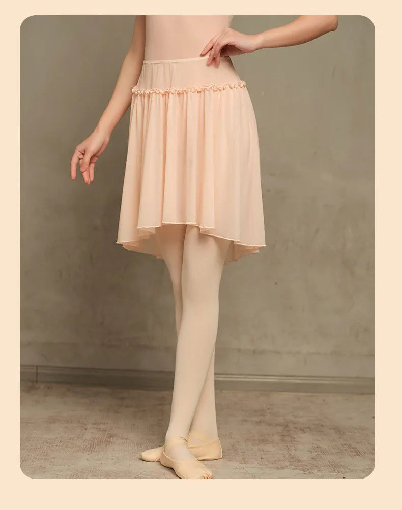 Ballet dress, adult female dance practice suit, chiffon skirt, dance performance gauze dress, gymnastics suit with skirt