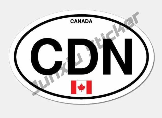 Fashion Canada Decals Canada Round Maple Leaf Decal Canadian Oval Flag Decal Quebec Canada Flag Sticker Premium Quality Stickers