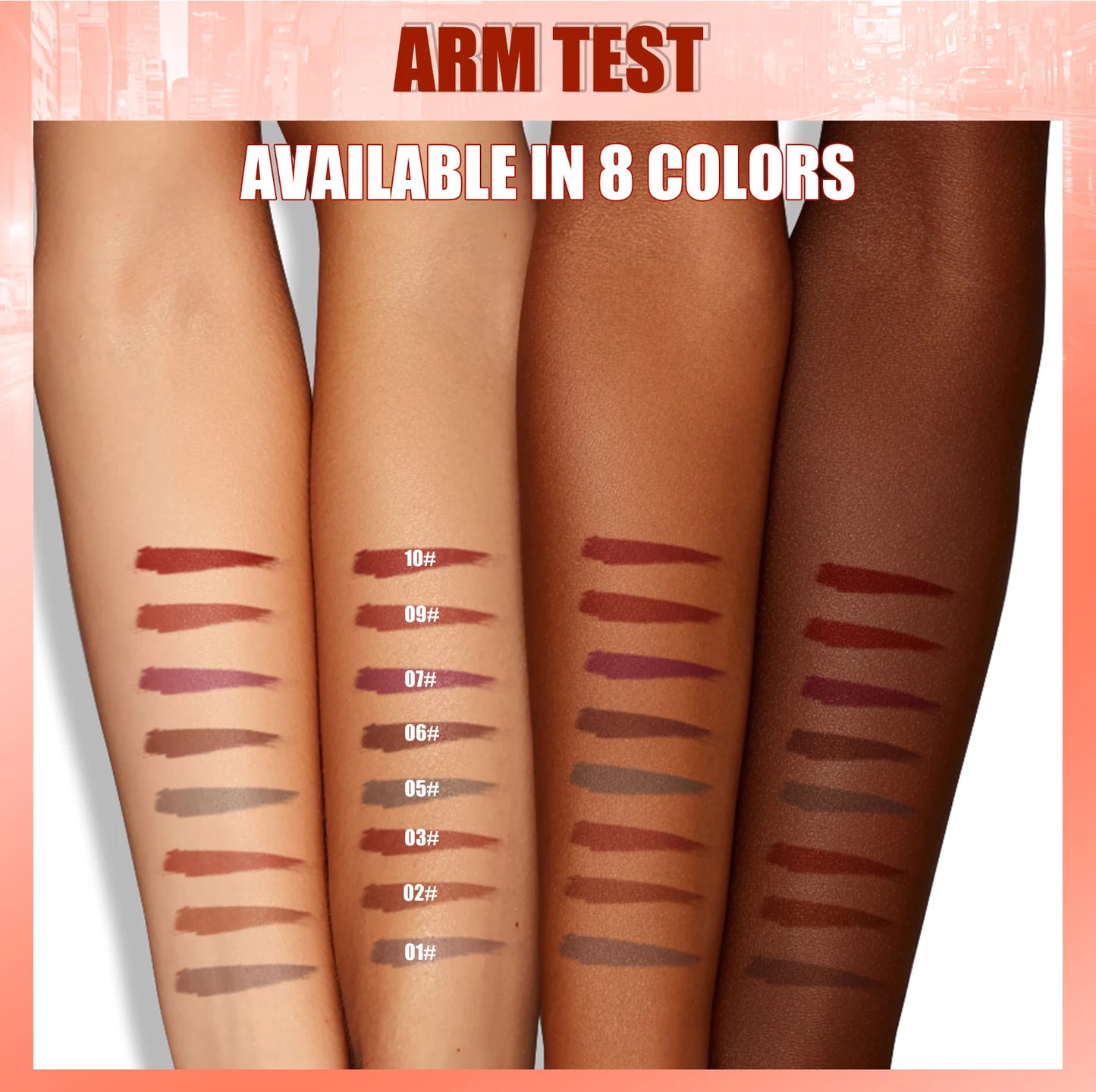 Waterproof Long Lasting Lip Liner Pencil, High Pigment Smooth Matte Lip Liner, Sweatproof Non-Fading Lip Contour Makeup