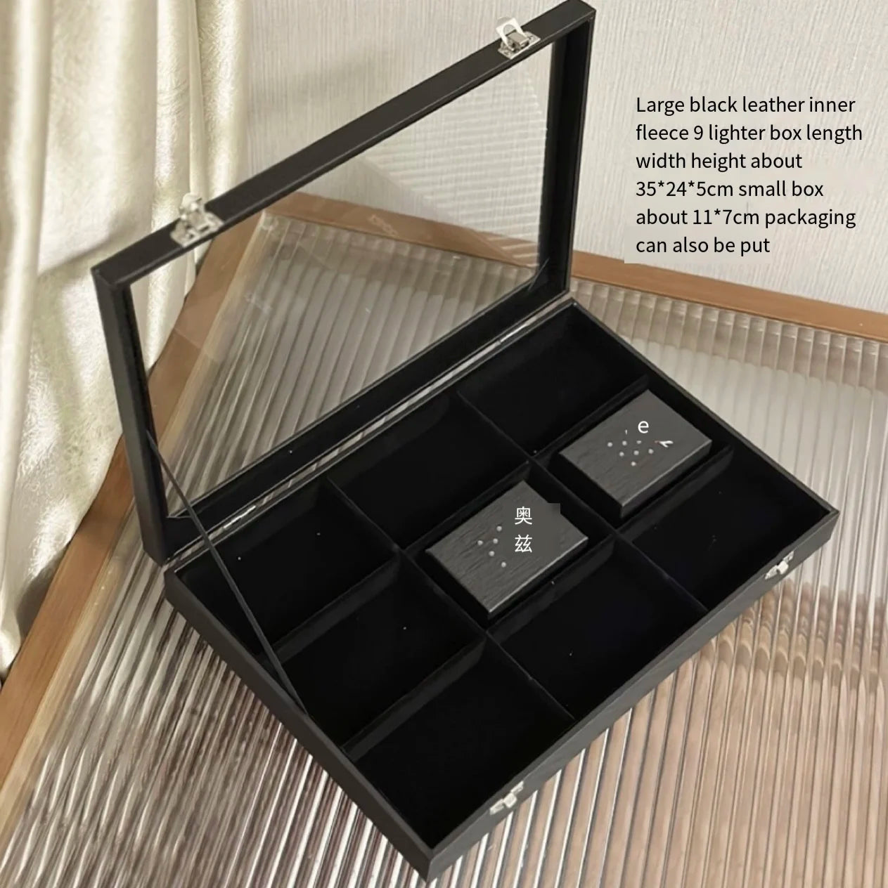 Lighter Storage Box Lighter Holder Display Box Windproof Lighter Display Stand Transparent With Lid Dustproof Large Capacity