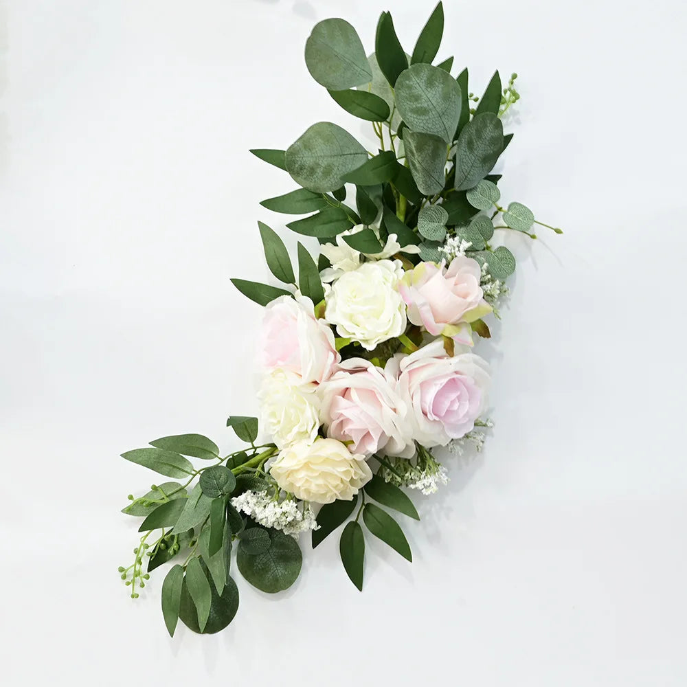 75CM Artificial Floral Arrangement Wedding Welcome Sign Water Sign Flower Activity Venue Sign Photography Props Decoration