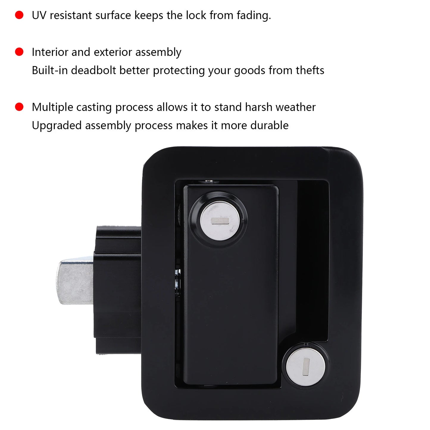Auto Parts RV Door Lock Trailer Door Latch Inside Outside Double Open Zinc Alloy Galvanized for Large Vehicles Trailer Door Lock