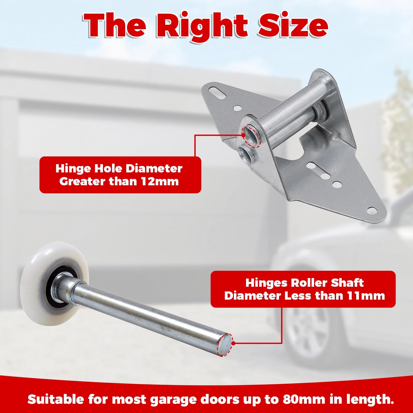 20Pcs Garage Door Hinge Quiet Roller Sleeves ABS Barn Door Hinge Rollers Noise Reducing Carpark Doors Wheels Easy to Use Depot
