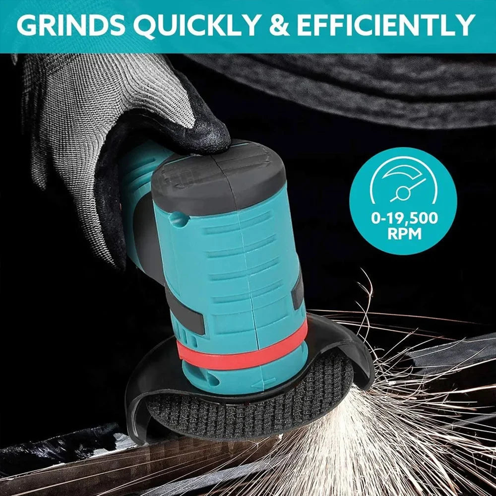 Cordless Electric Grinder 19500rpm Handheld Polishing Grinding Machine Diamond Cutting Power Tool 12V Battery Rechargeable