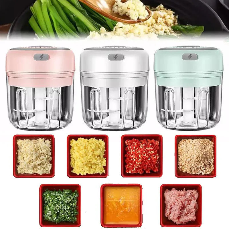 Automatic Electric Garlic Crusher Speedy Blender Usb Portable 250Ml Garlic Chopper Mini Cordless Food Chopper For Home Use