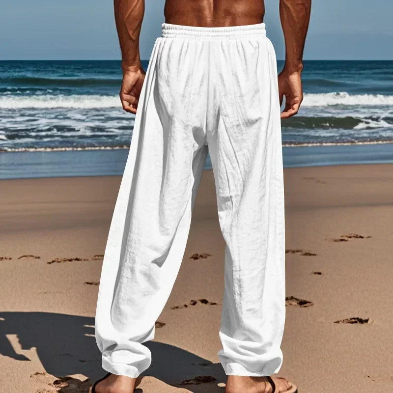 Men's Casual Pants Comfortable and Breathable Daily Wear with Fashionable Men Must Be Large Size Loose Elastic Waist Comfort