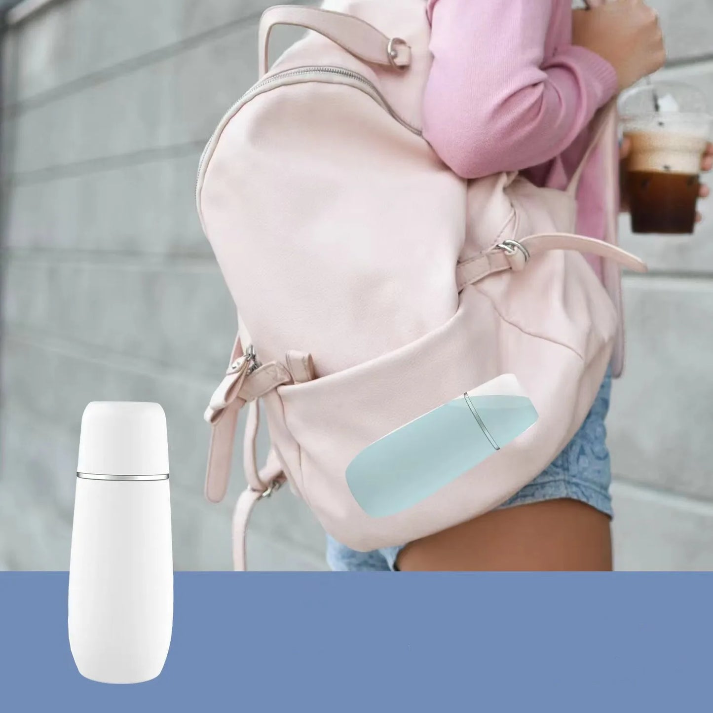 Portable Bidet - Travel Handheld Bidet Bottle with Retractable Spray Nozzle for Hygiene Cleansing Personal Care 400ml With Bag