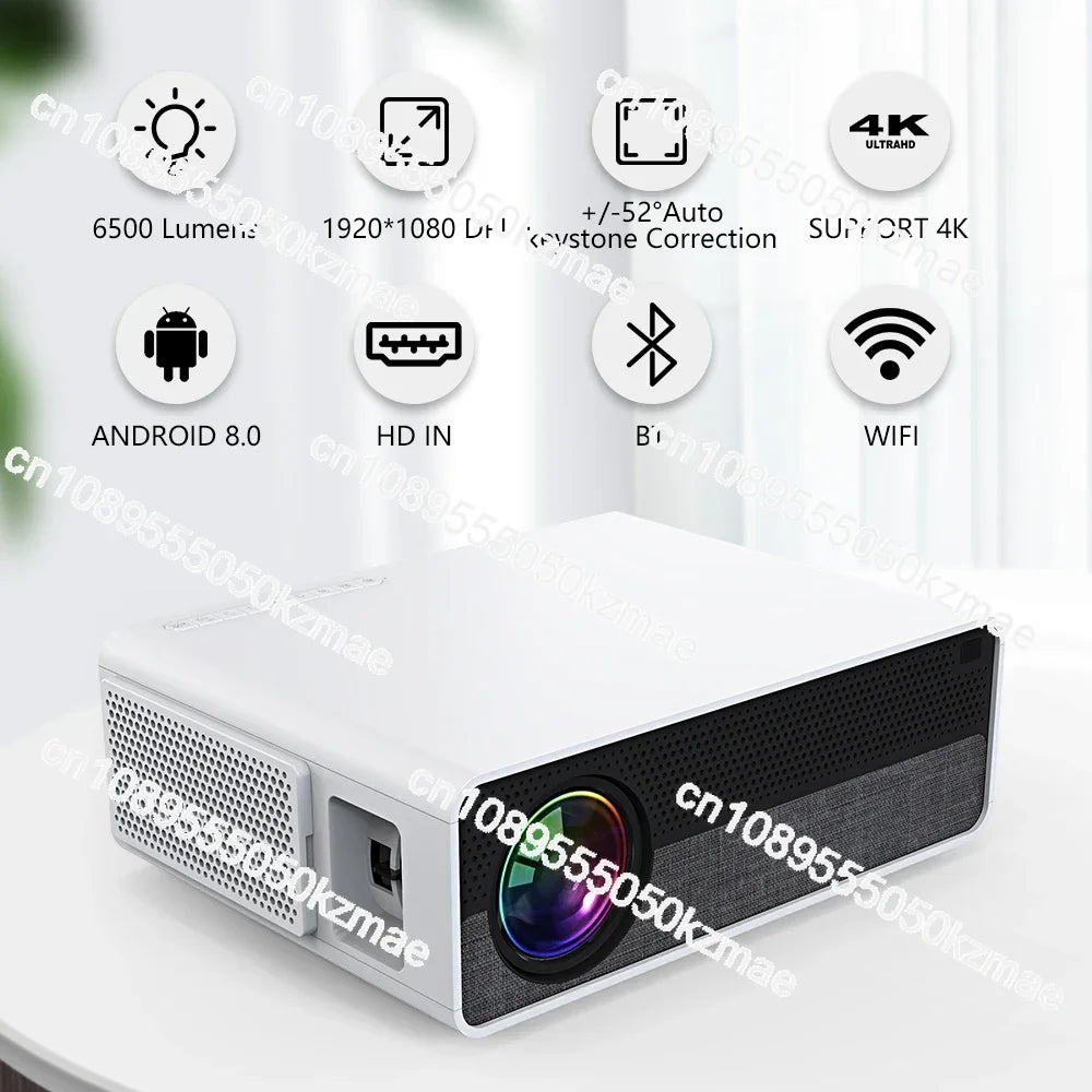 FOR Design Q9 Android Smart Portable Projector, Support 1080p 4K, with WiFi/BT Function, DLP/LCD Video Outdoor Movie Projector.