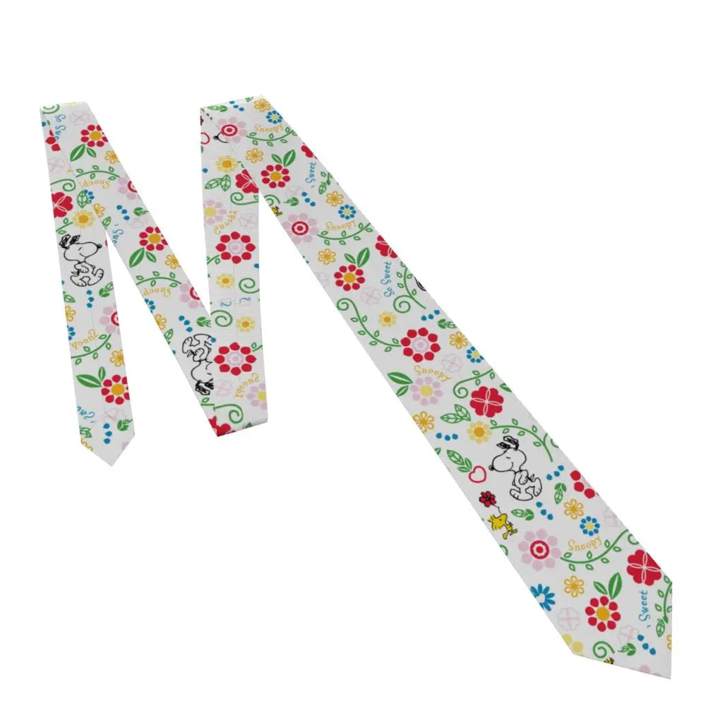 Snoopys & Woodstock Smile Giggle Laugh Neckties Silk 8 cm Neck Tie for Mens Shirt Accessories Cravat Wedding Accessories Office