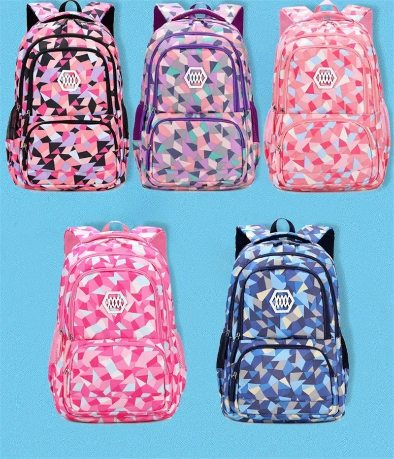 School Bags for Teenagers Girls Schoolbag Large Capacity Boys Printing School Backpack Set Rucksack Bagpack Kids Cute Book Bags