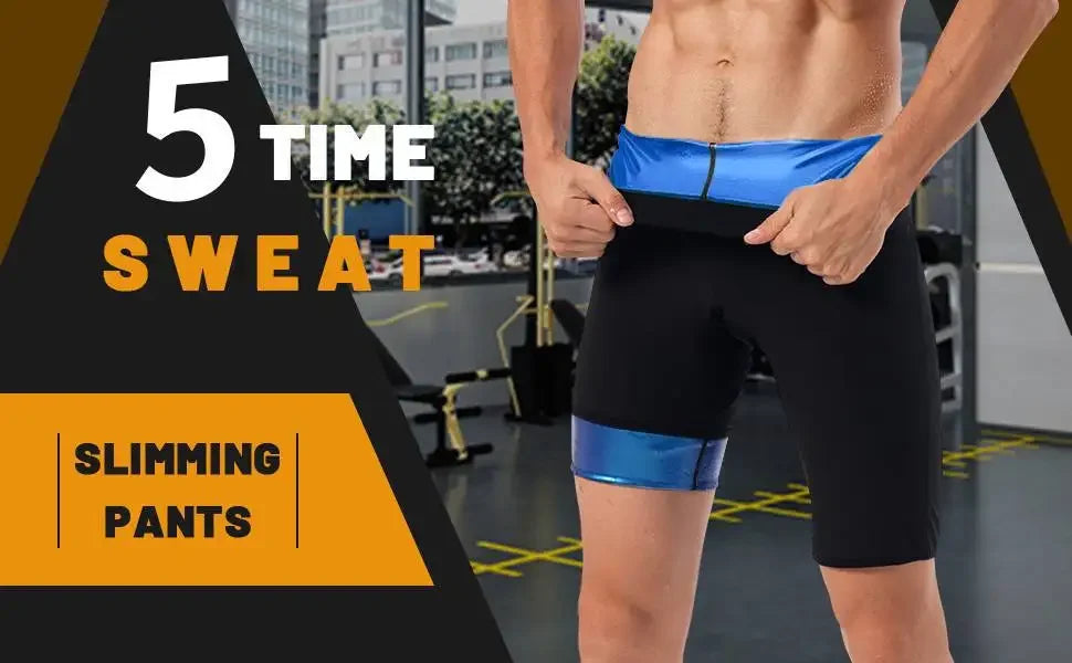 Sweat Pants Men's High Waist Waist Abdominal Pants Fitness Pants Running Sports Heat Gathering Sweat Pants Shorts Sweat Pants