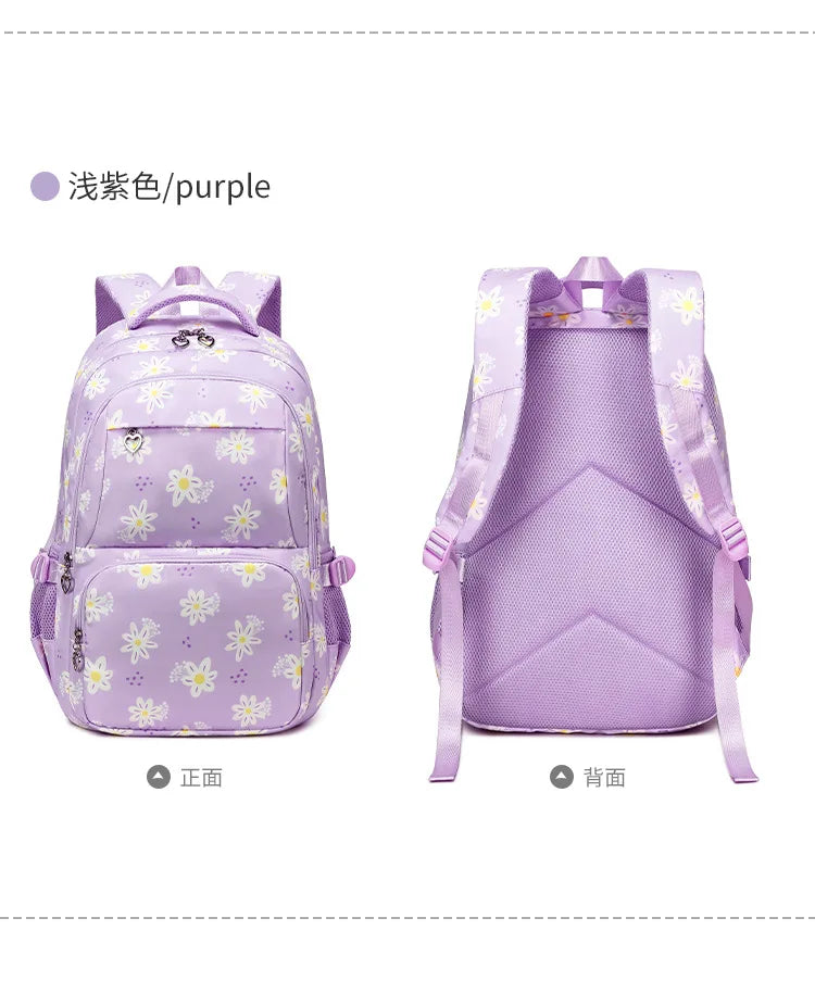3 Pcs Set Children's Backpacks Cute Student School Bag for Teenage Girls Waterproof School bags With Lunch bag Pencil Case
