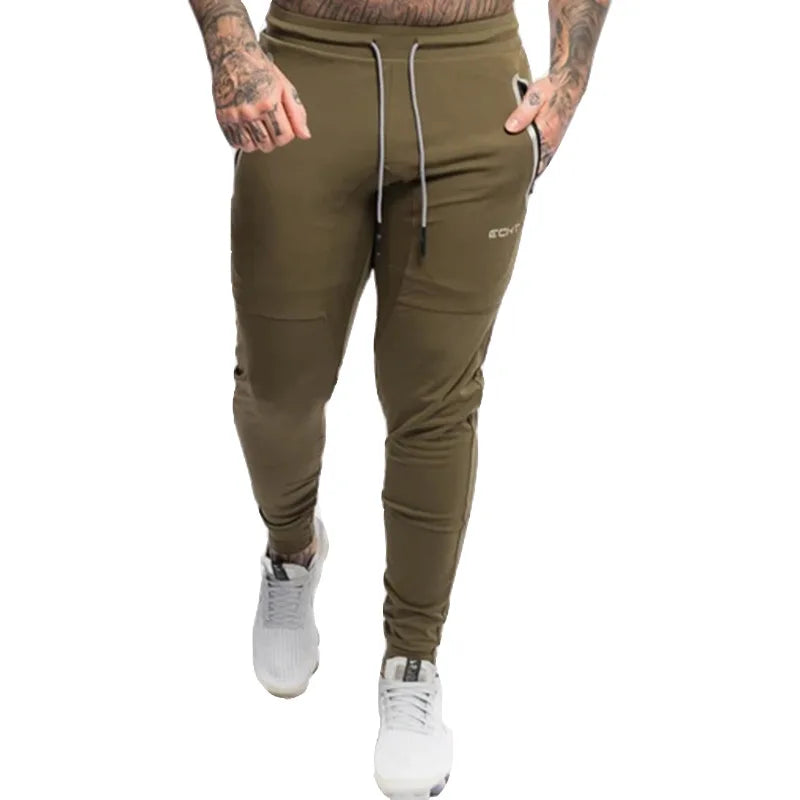 Autumn Winter Pants Men Sweatpant Jogger Casual Sweat Pants Zipper Packets 3XL