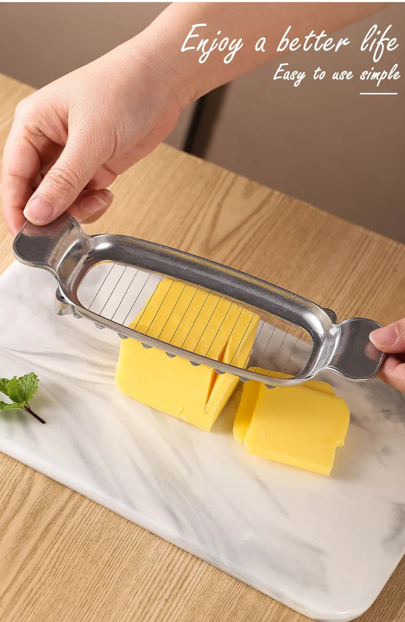 1Cheese Slicer Kitchen Butter Cutter Egg Foie Gras Vegetable Fruit Divider