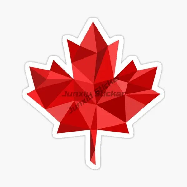 Canada Flag Map Maple Leaves Creative PVC Sticker for Decorate Car Bicycle Motorcycle Window Fridge Wall Decal Accessorie