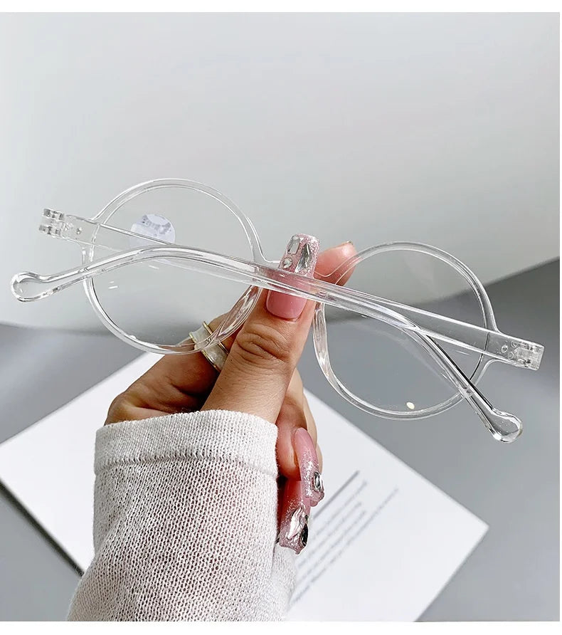 Trendy Round Small-Frame Reading Glasses for Men and Women, Middle-Aged and Elderly People, for Reading Books and Newspapers