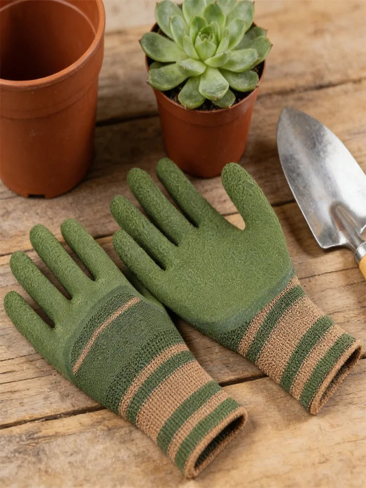 4 Pair Gardening Gloves Soft Breathable Wear Resistant Non Slip Stab Proof Working Gloves Unisex Planting Protective Tool Gloves