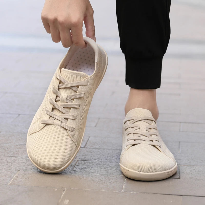 New wide toe shoes with wide toe, barefoot mesh fabric, breathable casual shoes