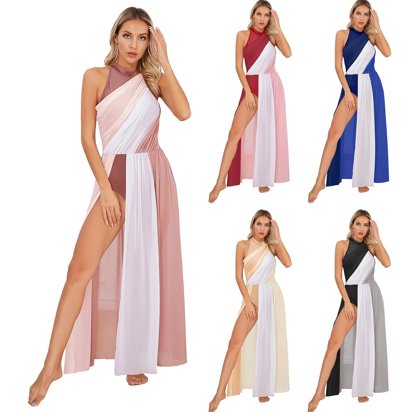 Adults Liturgical Praise Dance Dress Women Lyrical Performance Costume Modern Contemporary Dress Celebration of Spirit Dancewear