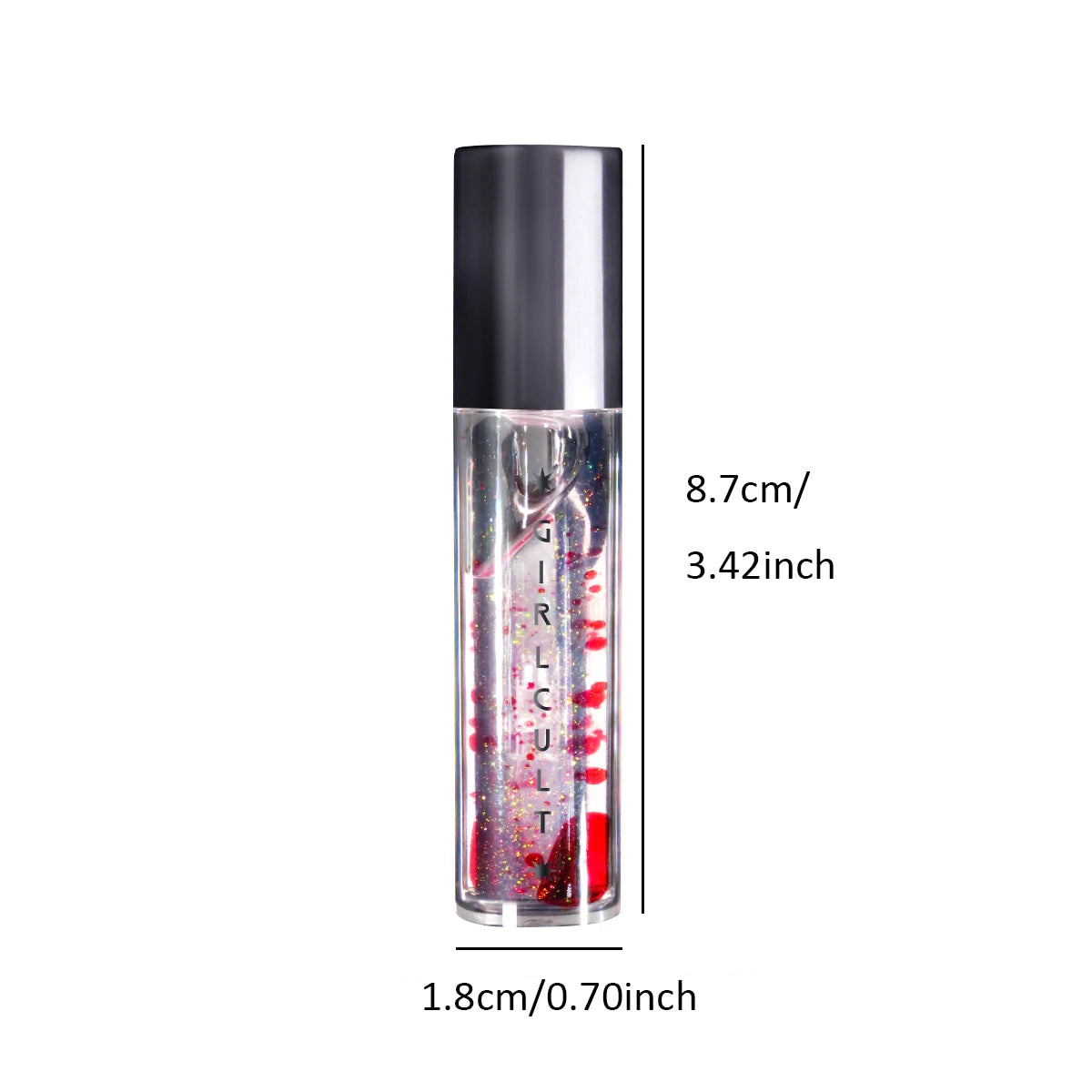 GIRLCULT Lip Oil Bloodshot,Smooth & Non-Sticky,Mirror-Like Shine,Long-Lasting & Vivid Color,Lip Care & Nourishing,Gentle Formula