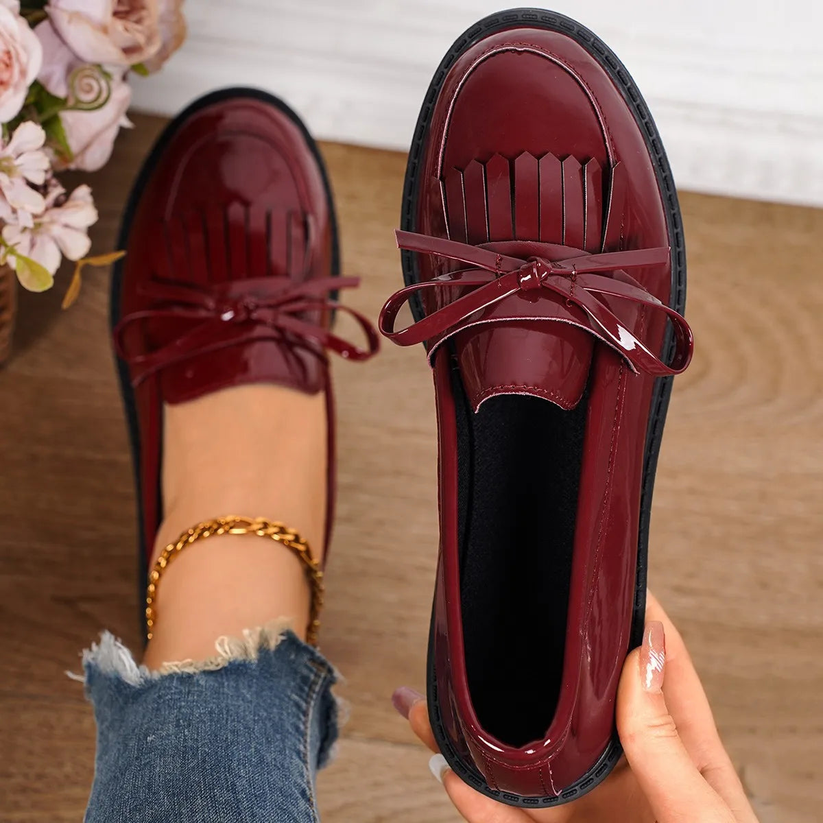 Comemore Women Flat Oxford Shoes Soft Leather Sneakers Low Medium Heeels Pumps Slip on Loafers Summer Footwear for Woman Zapatos