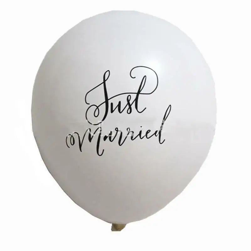 10pcs 10inch Just Married Latex Balloons Wedding White Engagement Party Decoration Bridal Shower Decor