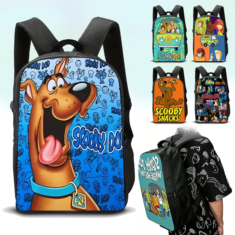 Cartoon Scoobys Doo School Bags for Boys Girls Child Scooby-Doo School Bag16 Inch Light Weight & Durable Kids Mochila Backpack