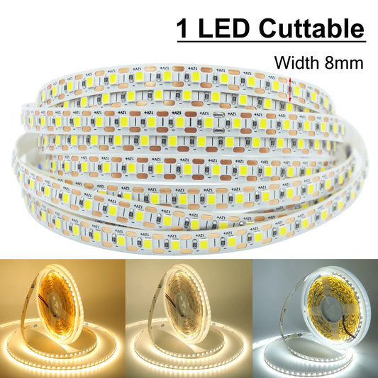 5M 10M/Roll LED Strip Lights 12V 3000K 4000K 6000K 120LEDs/m Flexible Tape Ribbon No Voltage Drop Home  Led Lights 1LED Cuttable