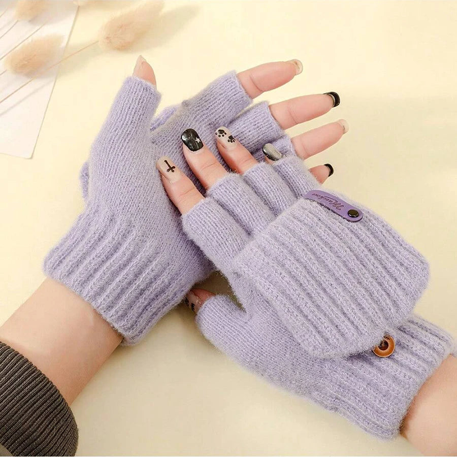 6 pairs of gloves for children keep warm and cold in winter, suitable for children aged 8-14.