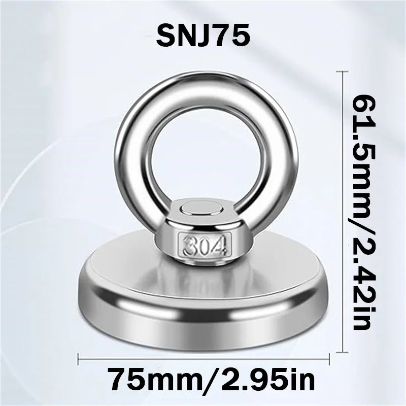 SNJ60/70/75/80/90 Pull Force strong Heavy Duty Search Magnet For River Fishing,widely use for lake,sea,home,office,outdoors
