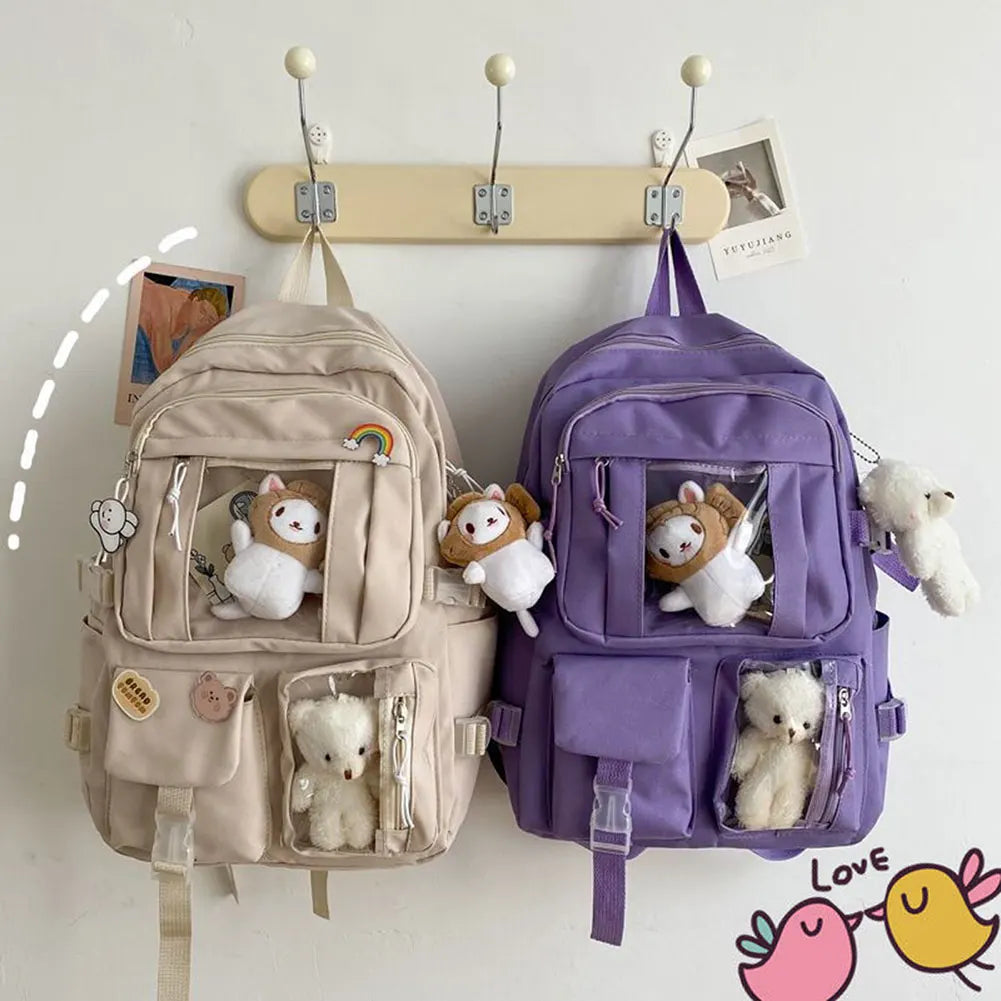 Lightweight Backpack For Student Multipurpose Waterproof Travel Bag For Books Pencil Case Water Bottle