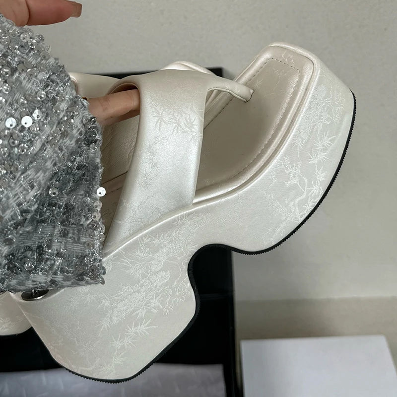 Pumps Flip Flops Slippers Shoes For Ladies New 2026 Female Footwear Platform Wedges Women Slippers Fashion Slides Heels  Shoes